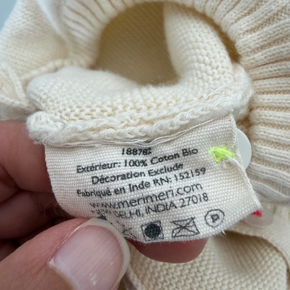 Meri Meri Kids Knit Bunny Bonnet Hat Lot of 2 Cream floppy  Ears photoshoot